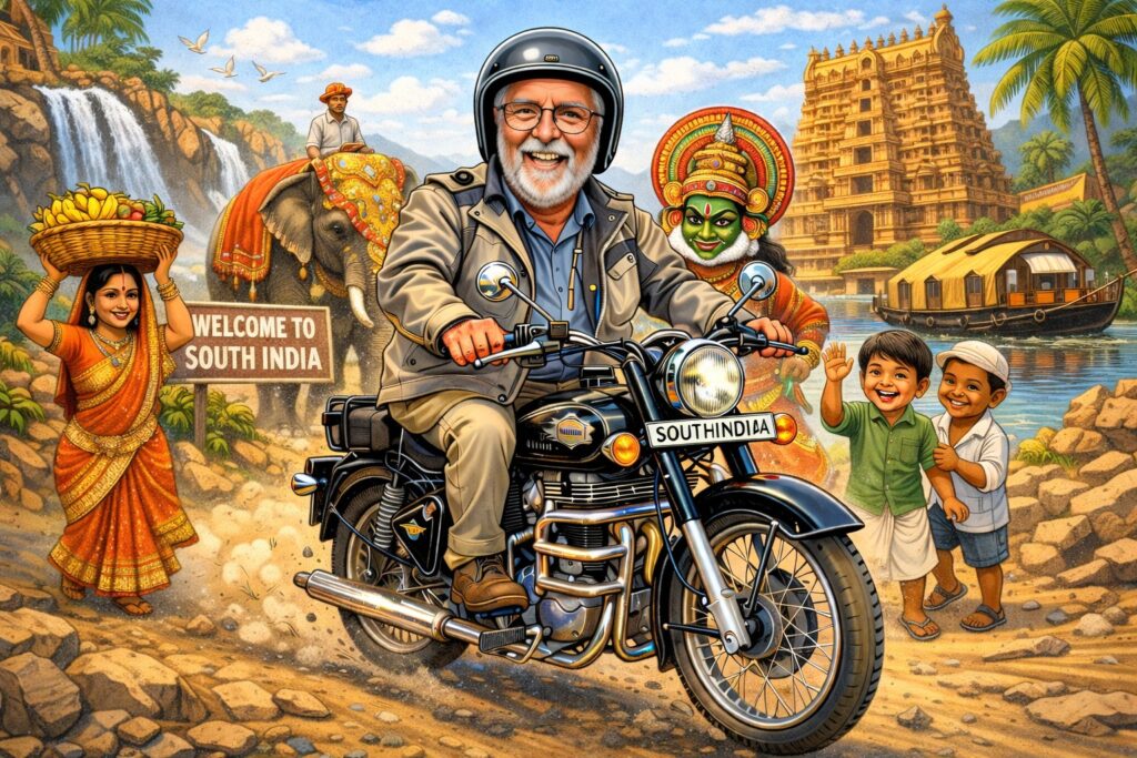 David-Rides-South-India-in-a-helmet-1024x683 Wonders Of South India - 13 Days