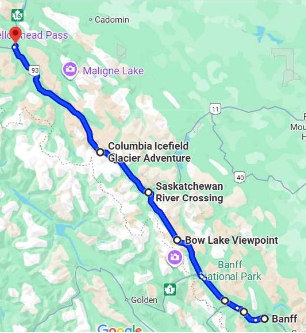 Day-4-Bow-Valley-Parkway-Ice-Fields-Parkway-Jasper Ride The Canadian Rockies and Best of BC – 13 Days – 18 June 2027