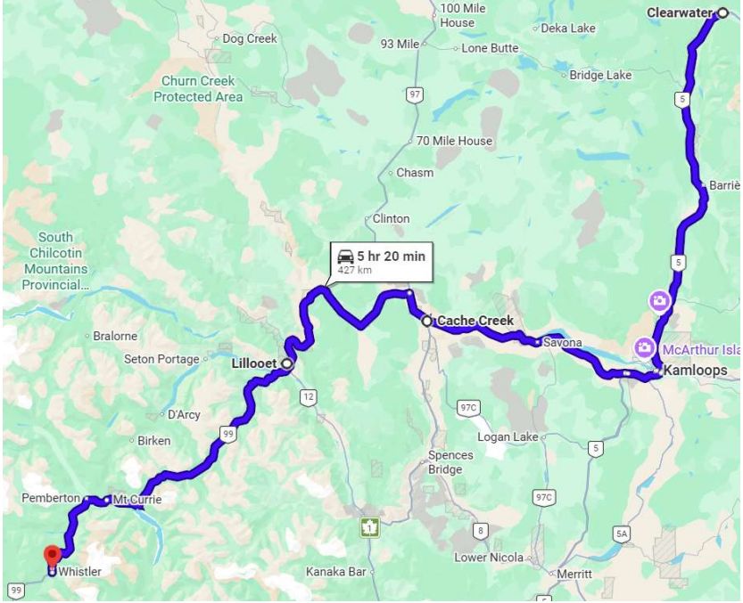 Day-6-Kamloops-Thompson-River-Valley-Cache-Creek-Duffy-Lake-Road-to-Whistler Ride The Canadian Rockies and Best of BC – 13 Days – 18 June 2027